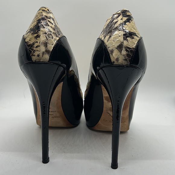 Jimmy Choo Authenticated Snakeskin Black Stiletto Heels Shoes *Sz 41/US Sz 11* - Picture 7 of 12